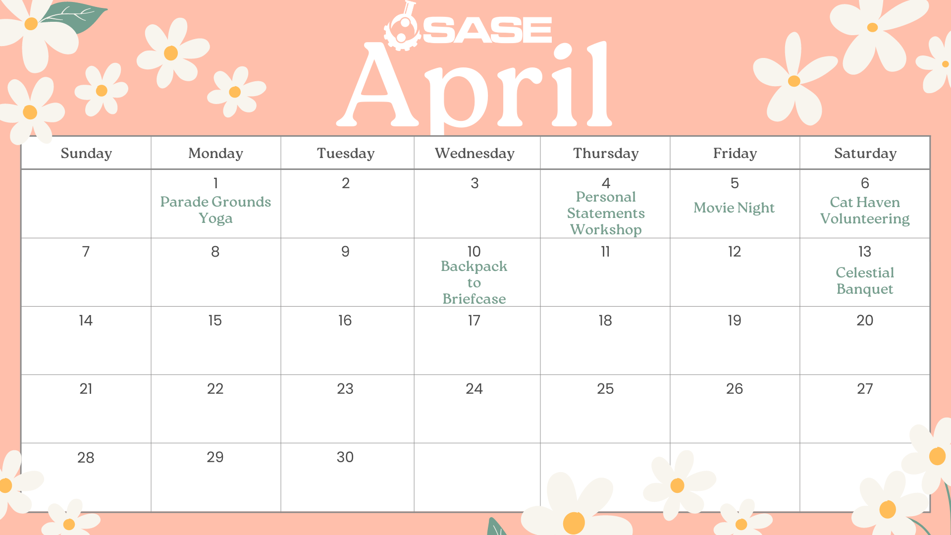 SASE Calendar